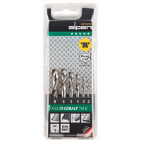 Alpen 6pc HSS Cobalt Stub Drill Set