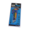 US Pro 9pc Multicoloured Metric Long Ball end Hex Key Set Packaged